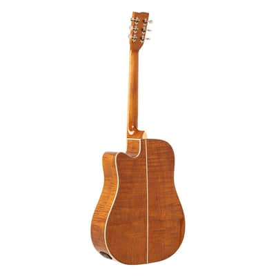 Stagg SA45 Series Dreadnought Cutaway Acoustic-Electric Spruce Top Flamed Mahogany – SA45-DCE-FM image 2