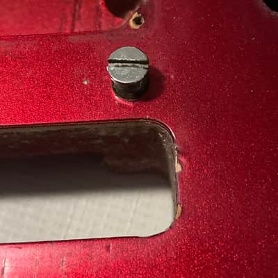 1983 Matsumoku Era Made in Japan Kramer Focus 2000 Candy Apple Red Guitar Body Floyd Ready image 6