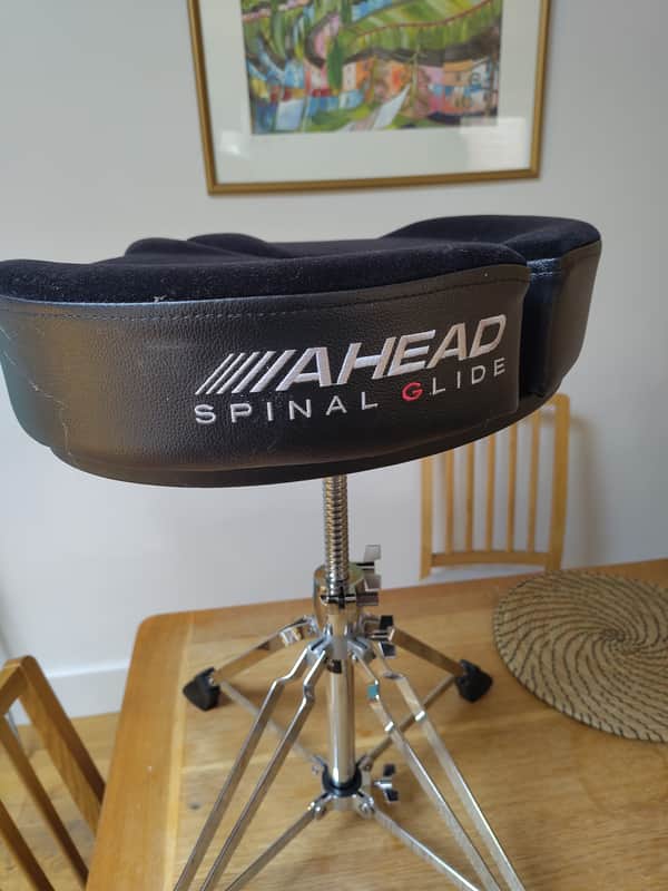 Ahead SPG-BL Spinal-G Saddle Drum Throne with 4-Leg Base 2010s - Black image 1