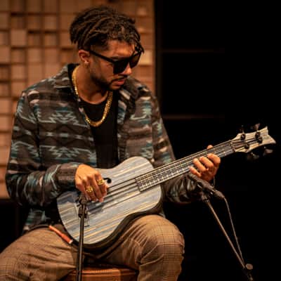 Ortega RUSWB-UB Bamboo Series Solid Bamboo Top & Neck Short Scale 4-String Acoustic-Electric Uke Bass w/Deluxe Gig Bag image 18