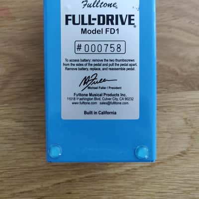 Fulltone FD1 Full-Drive 1 Overdrive image 3