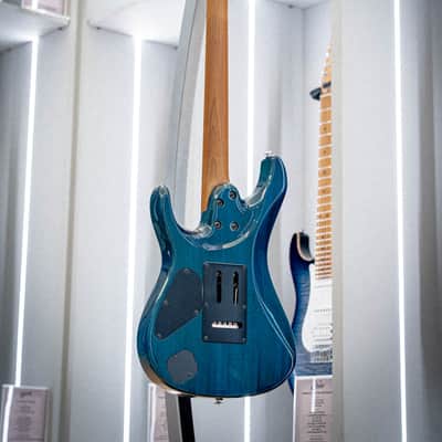 Ibanez MM1-TAB Martin Miller Signature with Roasted Maple Neck 2010s - Transparent Aqua Blue image 9