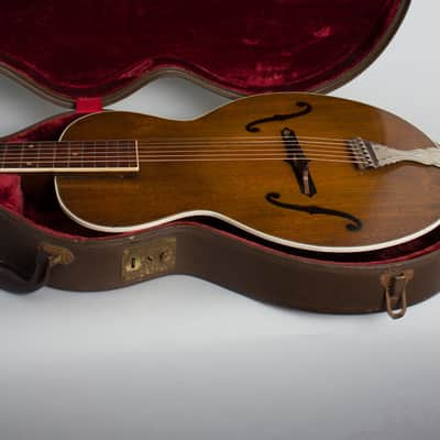 Vivi-Tone  Solid Body Electric Guitar (1932), ser. #68, brown hard shell case. image 15