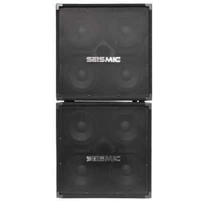 Pair of SEISMIC AUDIO 4x8 Bass Guitar Speaker Cabinets 300 Watts Each NEW image 2