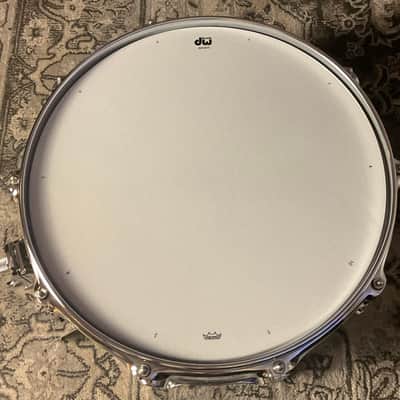 Mint DW Collector's Series Metal Snare Drum 6.5x14”  Satin Black Over Brass DRVD6514SVCBK image 8