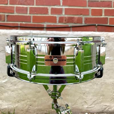 Vintage Yamaha SD-550MA Made In Japan Chrome Over Steel Snare Drum - 1980's image 2