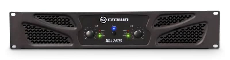 Crown XLi 2500 Power Amplifier Stereo Two Channel 750W 4 Ohms Output image 1