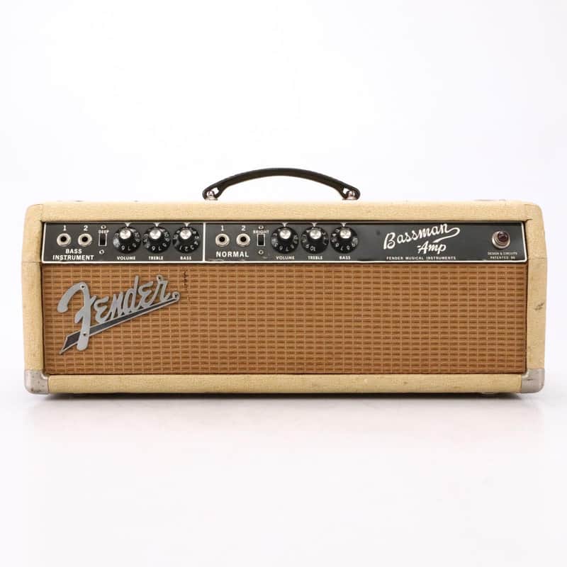 1965 Fender Bassman-Amp Tube Amplifier Head in '63 Blonde Cabinet #50272 image 1