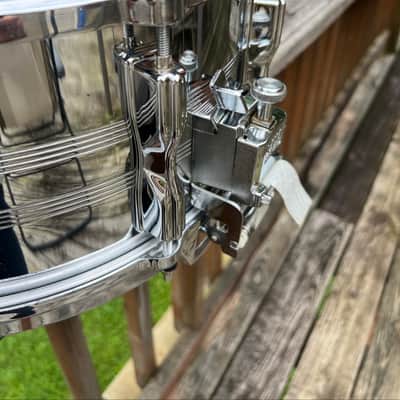 Tama 8056 Imperialstar Mastercraft Steel 6.5x14" 10-Lug Snare Drum with Roller-Action Snare Strainer 1980 - 1985 - Chrome image 9