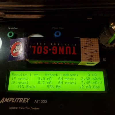 Tung-Sol 6SN7GTB tNOS AT1000 TESTED Vacuum Tube T7 tall glass dual triode 1956-1961 image 2