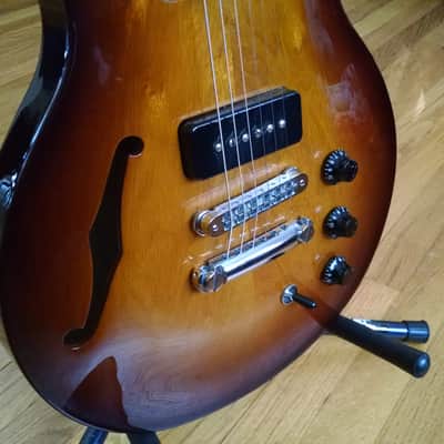 Hamer Artist Korina P90 Semi-Hollow Electric Guitar JazzBurst image 5