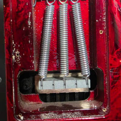 1998 Made in Japan Jackson Pro Series DK2 - Crimson Swirl - with vintage chainsaw case image 9