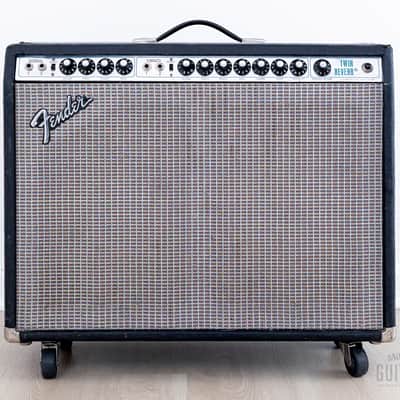 1976 Fender Twin Reverb Silverface Vintage Tube Amp, Serviced & Retubed image 2