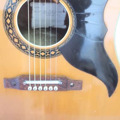 Vintage 1960s Eko Folk Ranger 6 Acoustic Guitar Well Made Very Good Shape Early Desirable Version Low Playable Action image 3
