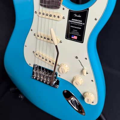 Fender American Professional II Stratocaster Electric Guitar Miami Blue w/ OHSC image 7