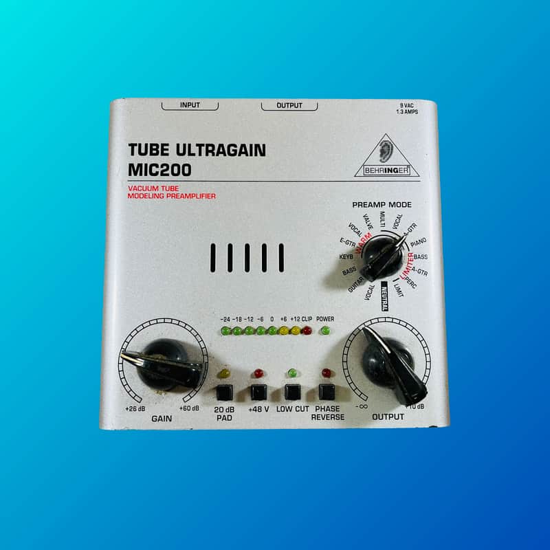 Behringer Tube Ultragain MIC200 Vacuum Tube Modeling Preamplifier