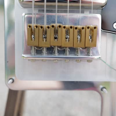 Electrical Guitar Company DS Ghost with Humbuckers NOS 2020s Polished aluminum neck and polished acrylic body image 8