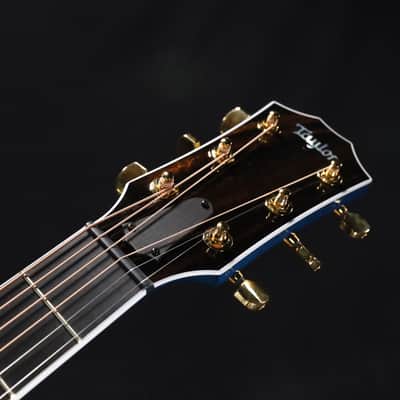 Taylor Custom Shop Grand Auditorium BLACK LABEL Spruce Top Quilt AAA Maple Back & Sides with Hardcase Transparent Blue 093 image 5