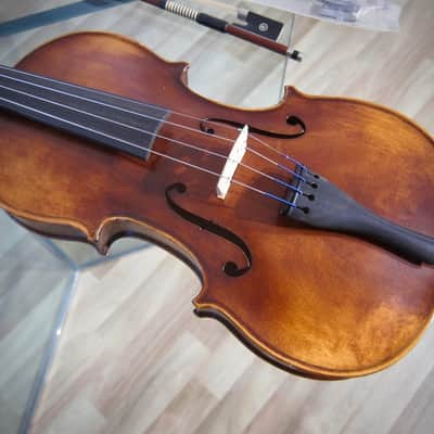 West German 4/4 Stradivarius Model Violin 1950s-1960s - Brown Varnish image 7