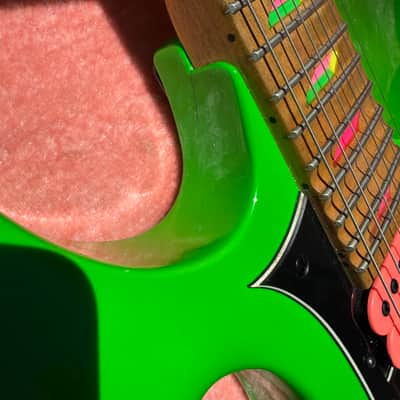Ibanez JEM777-LG Steve Vai Signature with Edge Tremolo 1987 - 1988 - Loch Ness Green image 8