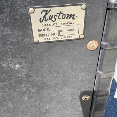 Kustom 1G+1H 1970s - Black Tuck and Roll 1x15 Cab w/ Horn *SUPER RARE* image 5