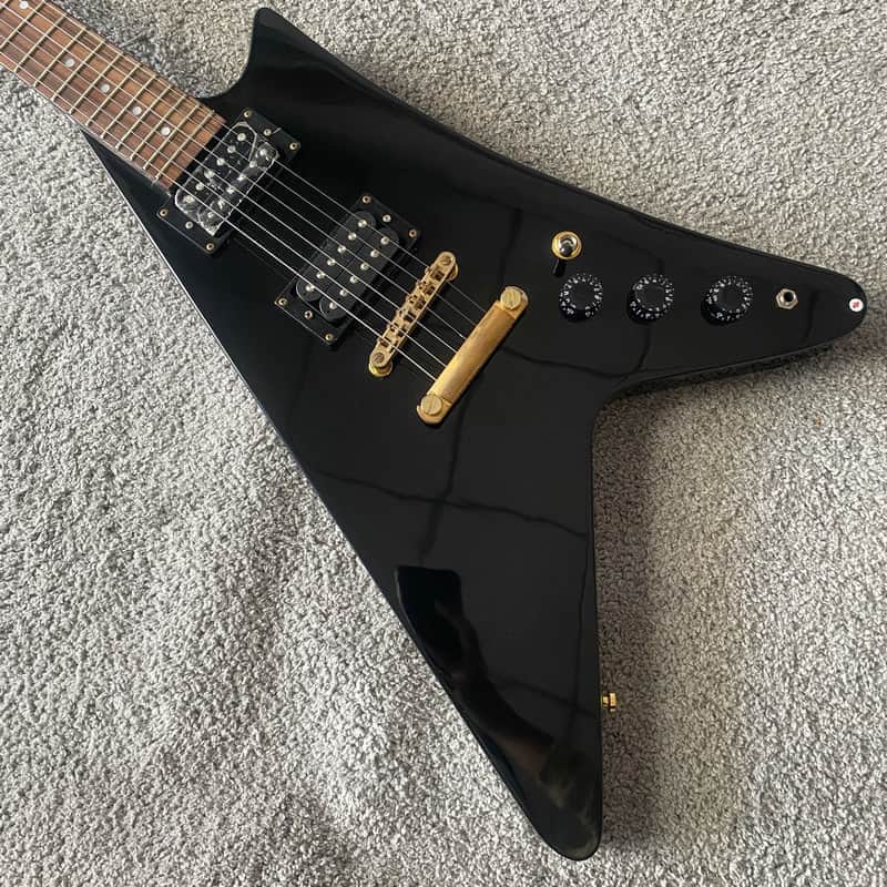 Custom Black Electric Guitar, Mahogany Body, Maple Neck, Rosewood Fingerboard image 1
