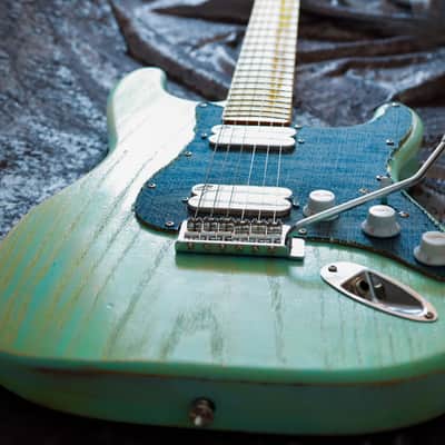 GB Liuteria Traditional Strato denim sky blue relic image 21