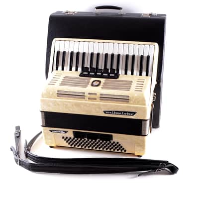 Immagine Rare German Made TOP Quality Accordion Weltmeister Unisella - 80 bass, 8 switches + Original Hard Case & Shoulder Straps - Excellent - Video - 2