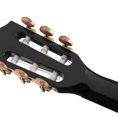 Fender CN-140SCE Nylon Thinline With Case, Walnut Fingerboard - Black image 6