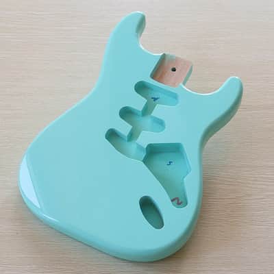 Blue Poplar Strat Style Guitar Body, SSS Route, 57mm Neck Pocket image 4