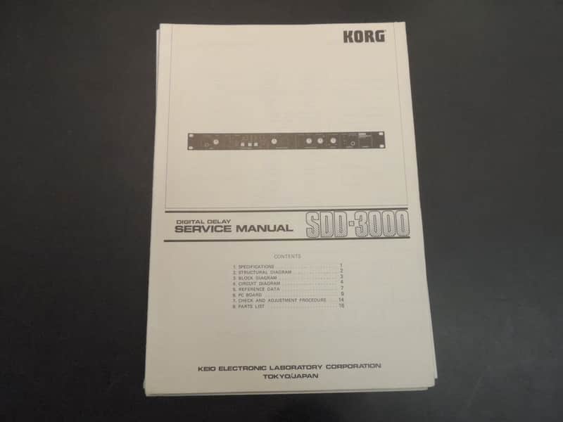 Korg SDD-3000 Service Manual image 1