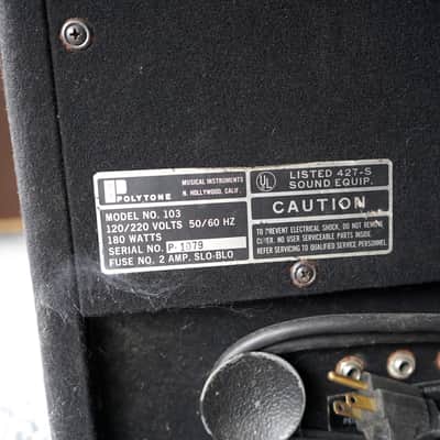Polytone Polytone 103 Amp circa 1970's image 5