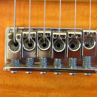 1991 Hamer USA Sunburst flat top with Sustain Block , Cherry Sunburst w/ OHSC image 8