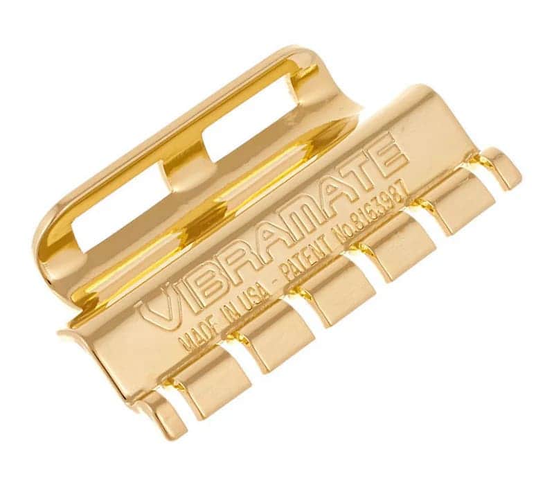 Vibramate String Spoiler Accessory For Bigsby - 24K Gold over Stainless - EZ String Changes! image 1