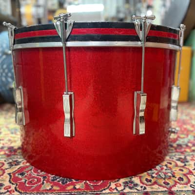 1960s Ludwig Club Date 14x22 Bass Drum Project in Red Sparkle / Duco image 4