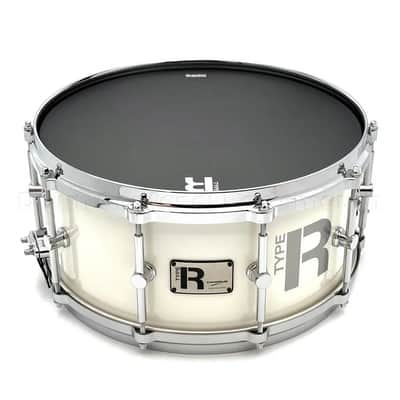 Canopus Type-R Maple Snare Drum 14x6.5 Snow Metallic Lacquer - 2nd Line image 1