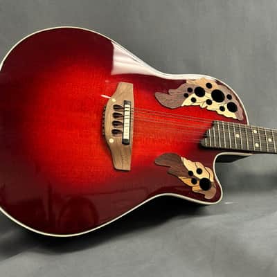 Ovation USA MM68 Acoustic Electric Mandolin - Red Burst w/ Case image 3