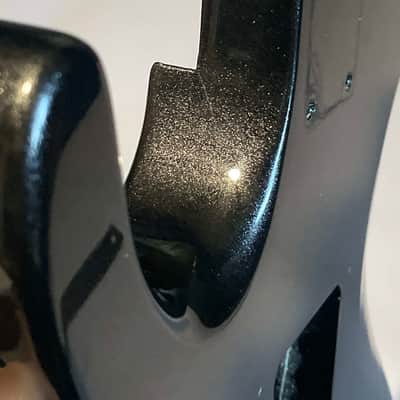 2020 Indonesian Kramer Nightswan Metallic Jet Black Guitar Body Floyd Ready 24.75" image 19
