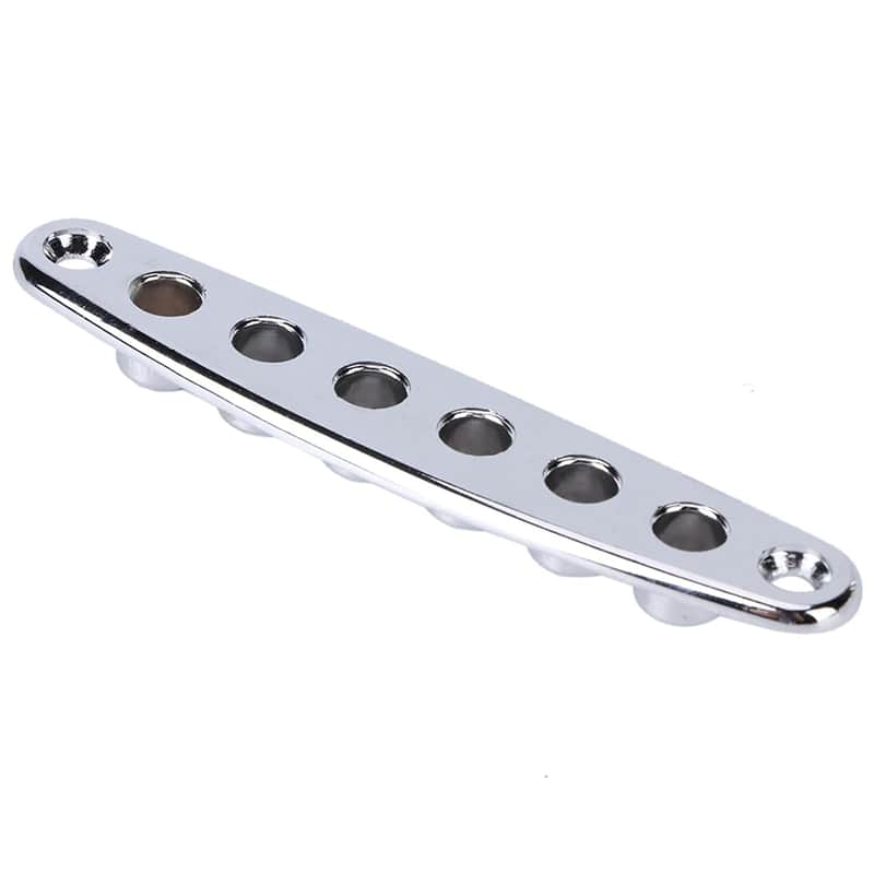 Guitar String Through Plate, Electric Guitar Bridge String Mounting Ferrules Thru Body Ferrule Bushing Plate Zinc Alloy Chorus, Flange & Tremolo For Electric Bass Guitar Parts image 1