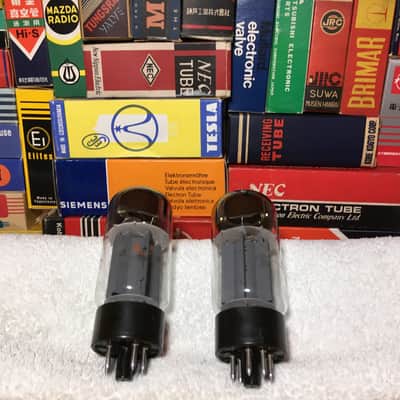 2 x NOS Fender TallBoy 6L6GC DualDisc Getter PowerTubes ~ Grail Audio KT66 EL37 ~ Rich Thick Tone Warm Balanced Stage image 3