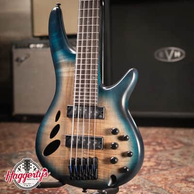 Ibanez SRD905 5-String Semi-Hollow Electric Bass - Cosmic Blue Starburst Low Gloss image 1