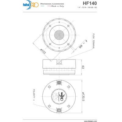 FAITAL PRO HF140 1.4" NEO Ti Midrange Tweeter Compression Horn Driver 8 Ohm image 8
