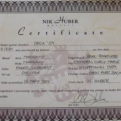 Nik Huber Orca 59 Faded Sunburst Brz-RW USED image 15