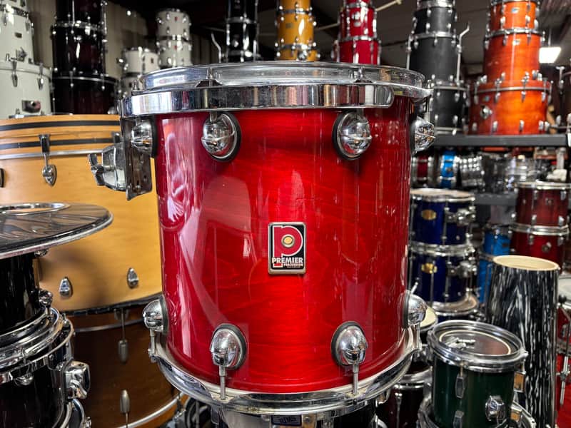 Premier Genista 14” Red Floor Tom Drum 90’s image 1