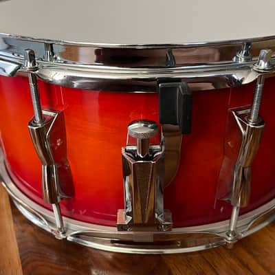 VEX 14 x 6.5 Inch Snare Drum Tequilla Burst Gradient Red Orange REMO Silentstroke Head image 2