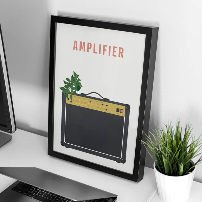 Marshall Amplifier Print - Guitar Amp Poster, A4 Size image 1