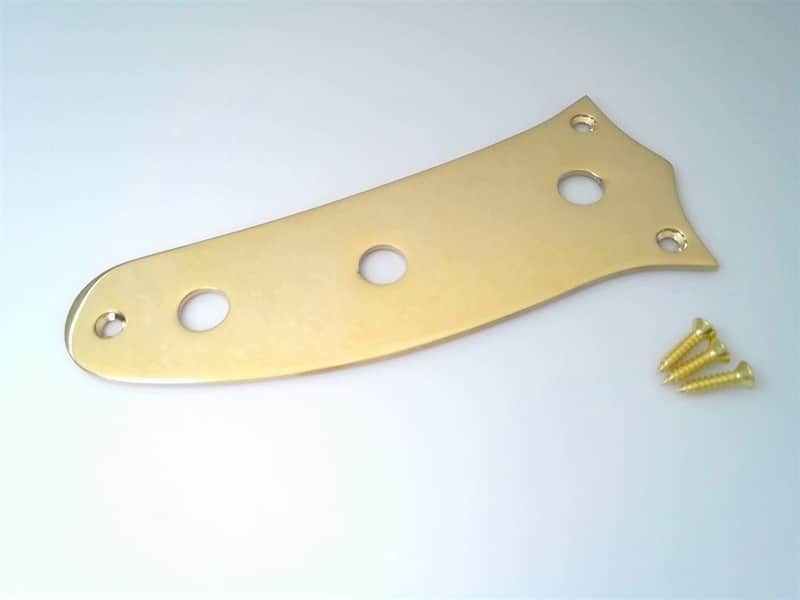 True Custom Shop® Gold Control Plate for Fender Mustang Guitars with Screws image 1
