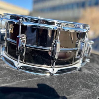 Ludwig LB417 Black Beauty 6.5x14" 10-Lug Brass Snare Drum 1994 - Present - Black Nickel-Plated image 3