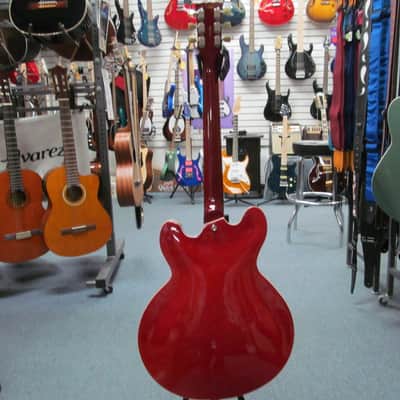 Vintage VSA500CR VSA500 Semi-Hollow Guitar, Wilkinson Pickups, Cherry Red *FREE SHIPPING!! image 6