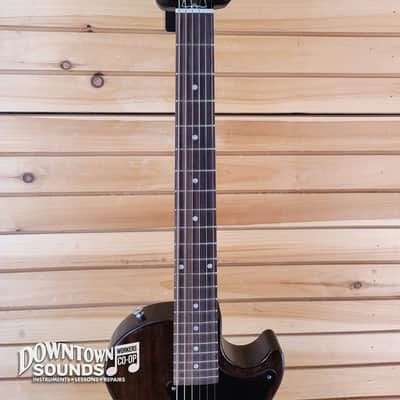Gibson Charlie Starr Les Paul Junior with Historic LPJ "Gator Skin" Hard Case - Dark Walnut image 5